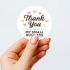 Thank You for Supporting My Small Business Stickers – Rainbow Hearts