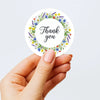 Thank You Stickers | Colourful Floral Wreath Packaging Labels | Small Business Stickers Australia - Sticksy Prints Australia