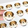 Custom Dog Photo Portrait Label Stickers – Personalised Just for You!