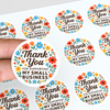 Thank You for Supporting My Small Business Stickers – Bright Floral Edition