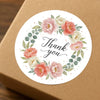 Thank You Watercolour Floral Wreath Stickers Packaging Labels | Small Business Australia - Sticksy Prints Australia