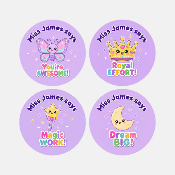 Personalised Magical Reward Stickers for Teachers | Cute Classroom Praise Labels
