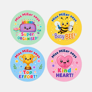 Personalised Classroom Reward Stickers for Teachers | Bright Praise Labels