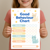 Cat Reward Chart for Kids – Good Behaviour Printable (A4)