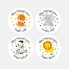 Personalised Teacher Reward Stickers Custom Name Label Jungle Animals Set