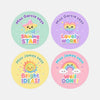 Personalised Pastel Rainbow Reward Stickers for Teachers | Cute Classroom Praise Labels