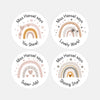 Personalised Teacher Reward Stickers Boho Rainbow Labels