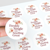 “Freshly Single and Smelling Great” Candle Label Stickers