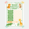 Jungle Animal Good Behaviour Chart for Kids – Printable (A4)