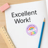 Personalised Rainbow Reward Stickers for Teachers | Colourful Classroom Praise Labels