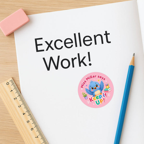 Personalised Animal Reward Stickers for Teachers | Bright Classroom Praise Labels