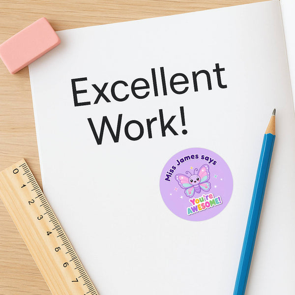 Personalised Magical Reward Stickers for Teachers | Cute Classroom Praise Labels
