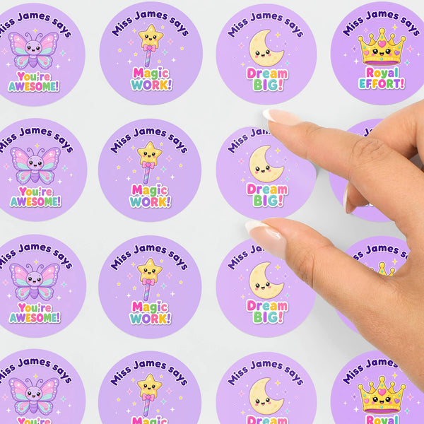 Personalised Magical Reward Stickers for Teachers | Cute Classroom Praise Labels