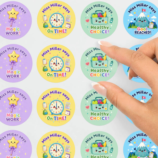 Personalised Positive Choice Reward Stickers for Teachers | Classroom Praise Labels