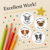 Personalised Dog Teacher Reward Stickers Labels Kids