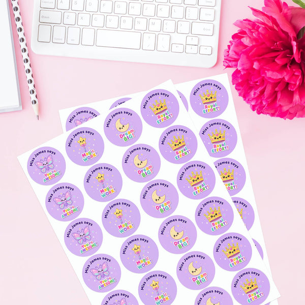 Personalised Magical Reward Stickers for Teachers | Cute Classroom Praise Labels