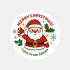 Personalised Kids Merry Christmas Sticker Labels Santa Love From