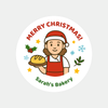 Personalised Christmas Bakery Stickers – Merry Christmas Bakery Stickers