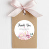 Personalised Thank You Wedding Stickers – Pink Protea & Blush Floral Design