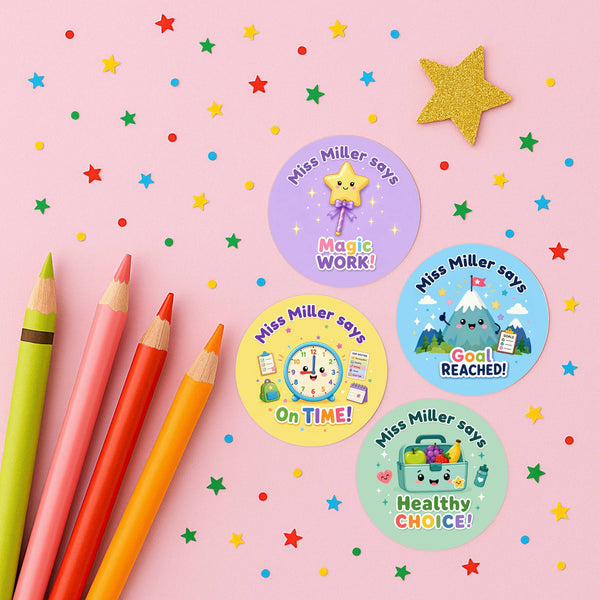 Personalised Positive Choice Reward Stickers for Teachers | Classroom Praise Labels