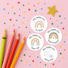 Personalised Teacher Reward Stickers Labels Rainbow & Star Collection