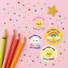 Personalised Rainbow Star Reward Stickers for Teachers | Bright Classroom Praise Labels