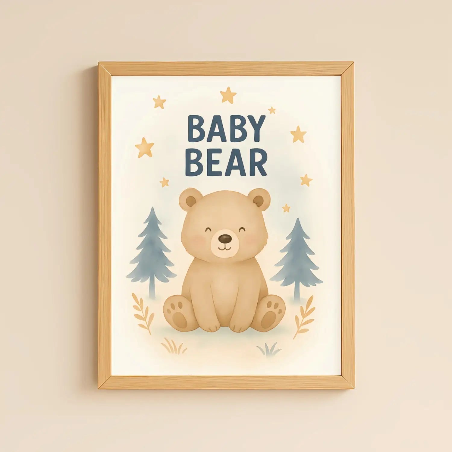 Baby Bear Nursery Wall Art Print