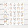 Personalised teacher stickers bundle, 6 cute animal and rainbow designs, assorted shapes, for praise and marking.