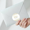 Personalised Gold Glitter Thank You Wedding Stickers