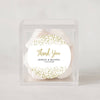Personalised Gold Glitter Thank You Wedding Stickers