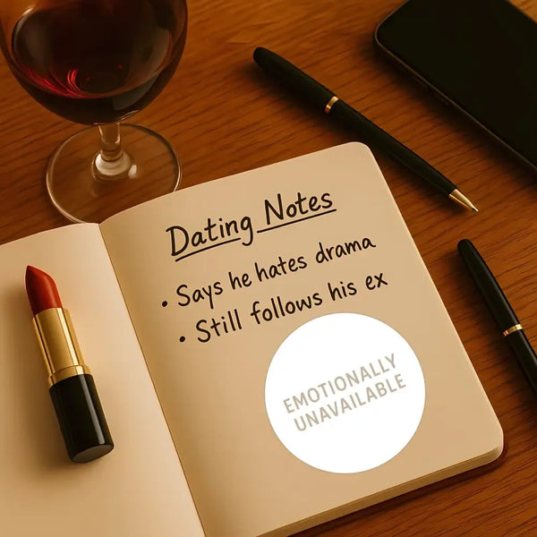 Emotionally Unavailable Sticker – Funny Dating Sticker for Journals, Planners & Self-Awareness - Sticksy Prints Australia