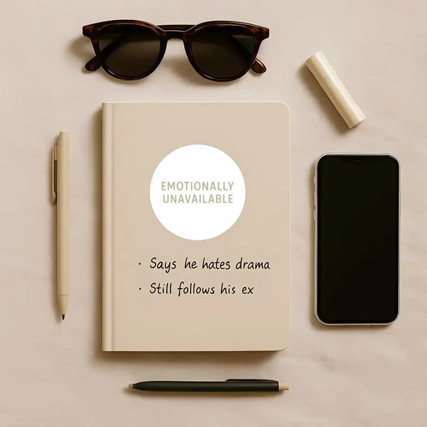 Emotionally Unavailable Sticker – Funny Dating Sticker for Journals, Planners & Self-Awareness - Sticksy Prints Australia