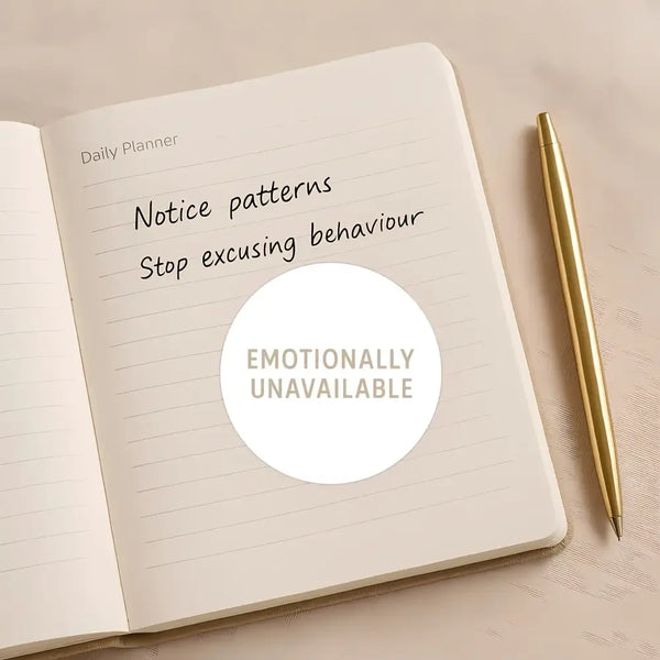 Emotionally Unavailable Sticker – Funny Dating Sticker for Journals, Planners & Self-Awareness - Sticksy Prints Australia