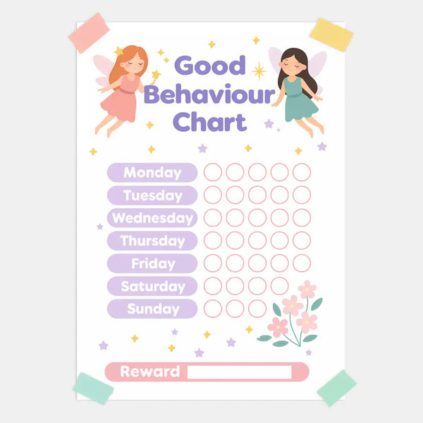 Fairy Good Behaviour Chart for Kids – Printable (A4)