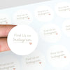 Find Us on Instagram Stickers | Small Business Packaging Labels - Sticksy Prints Australia