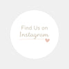 Find Us on Instagram Stickers | Small Business Packaging Labels