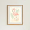 Flamingo Nursery Wall Art Print | Tropical Animal Watercolour | Digital Download
