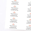 Floral Peony Personalised Address Labels 70 × 25 mm | Blush Wedding Return Address Stickers - Sticksy Prints Australia