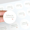 Follow Us on Social Media Stickers | Small Business Packaging Labels