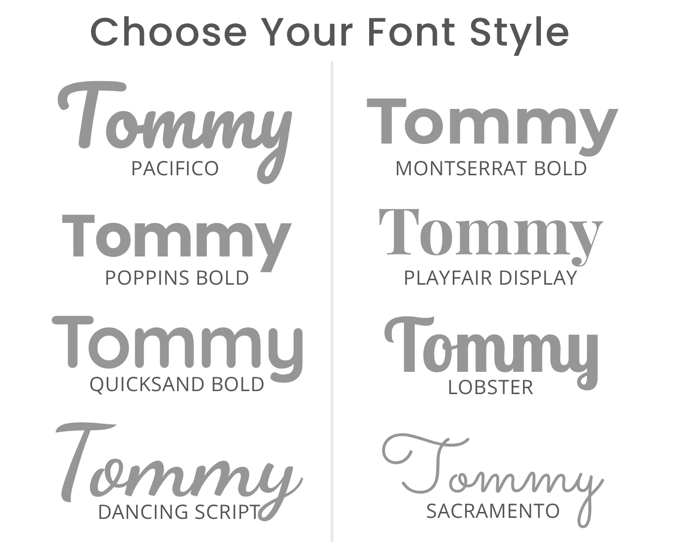 Choose your font style