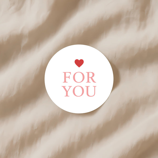 For You Stickers – Minimal Valentine Gift Seals