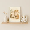 Fox and Owl Nursery Wall Art Print | Woodland Animal Watercolour | Digital Download