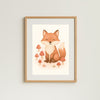 Fox Nursery Wall Art Print – Woodland Animal Watercolour (Digital Download)
