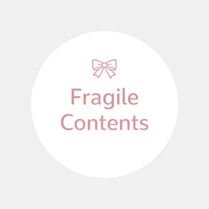 Fragile Contents Stickers | Pink Bow Packaging Labels | Small Business Shipping Stickers Australia