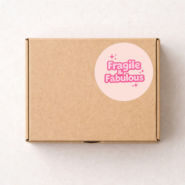 Fragile & Fabulous Stickers | Pink Fragile Parcel Labels for Small Businesses