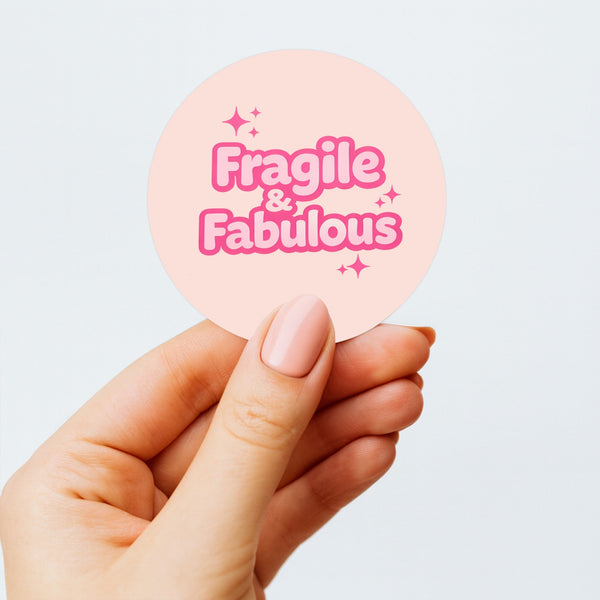 Fragile & Fabulous Stickers | Pink Fragile Parcel Labels for Small Businesses