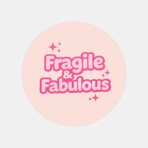 Fragile & Fabulous Stickers | Pink Fragile Parcel Labels for Small Businesses