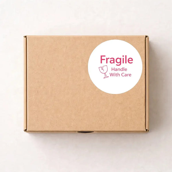Fragile Handle With Care Stickers | Bold Fragile Packaging Labels for Small Business Australia - Sticksy Prints Australia