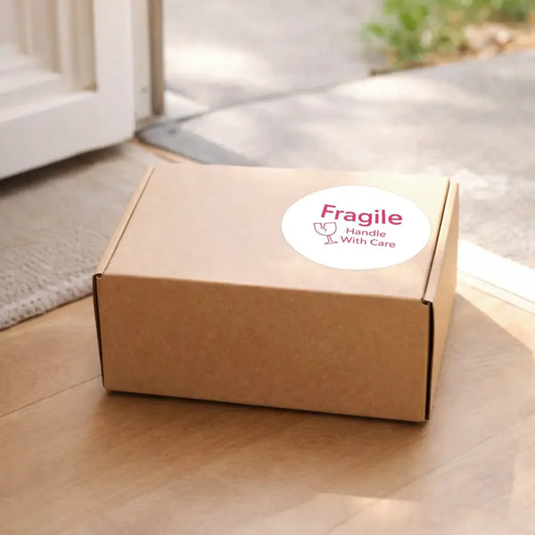 Fragile Handle With Care Stickers | Bold Fragile Packaging Labels for Small Business Australia - Sticksy Prints Australia