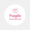 Fragile Handle With Care Stickers | Pink Packaging Labels for Small Business & Orders - Sticksy Prints Australia